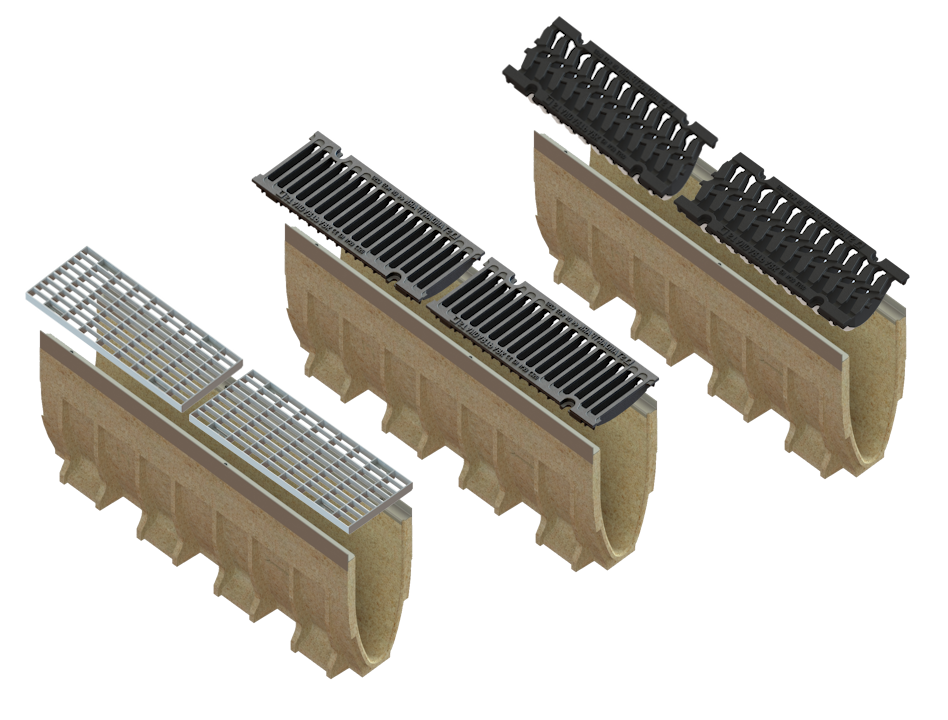 Лоток полимербетонный CompoMax Drive V DN150